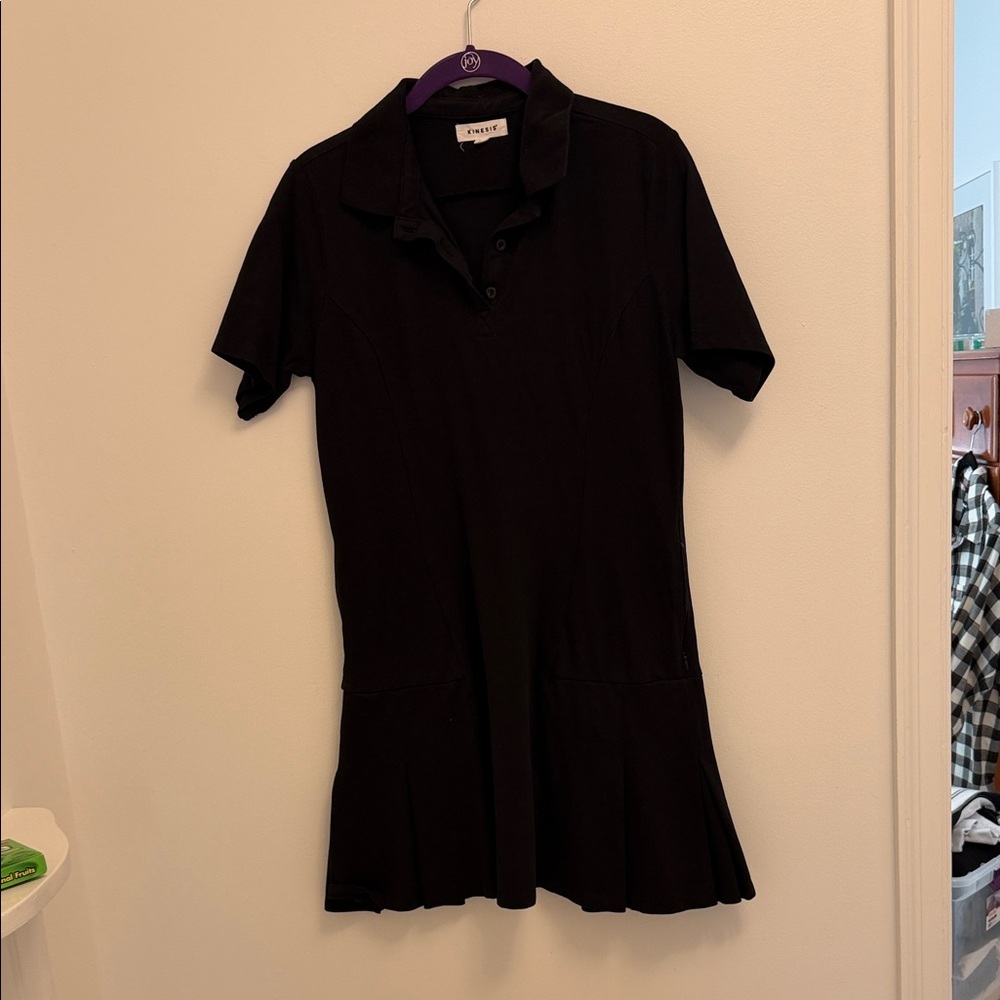 Kinesis Black Stretch Cotton Golf/Tennis Dress | Knee Length | Size Medium